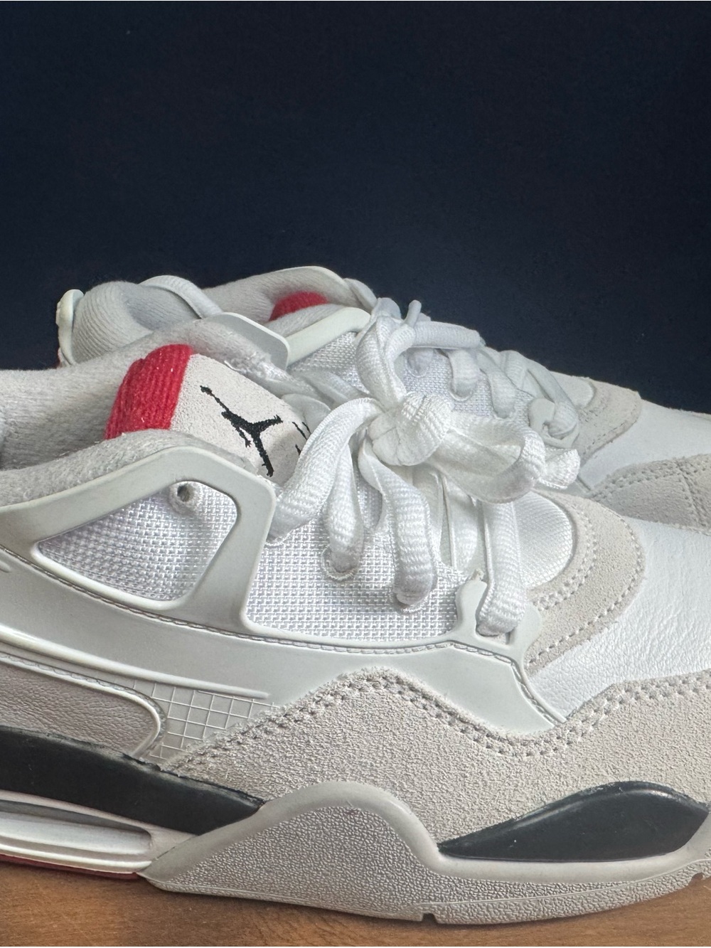 Nike Kids White and Red Casual Sneakers